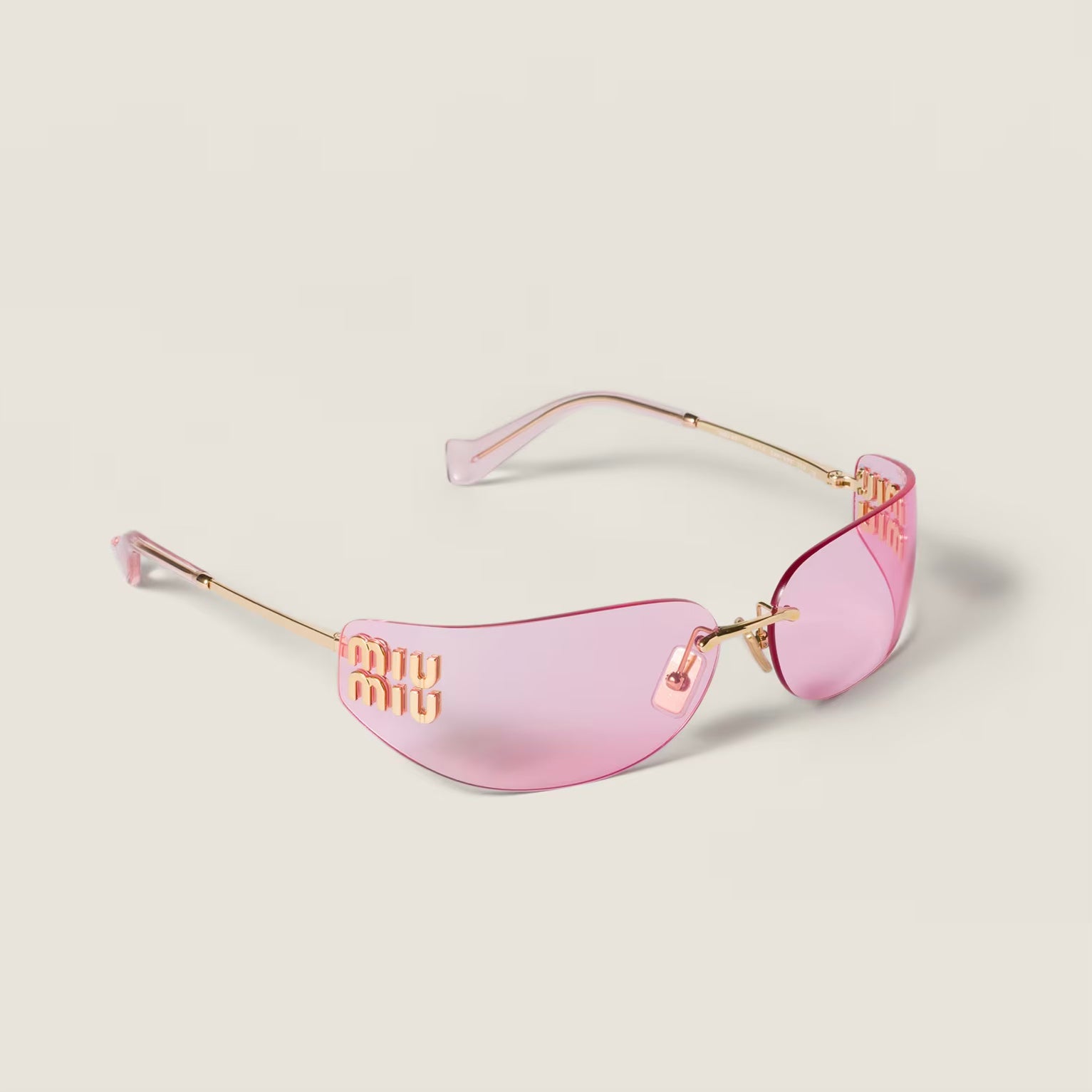 Lunettes de soleil MIU MIU MUZS Or pâle
