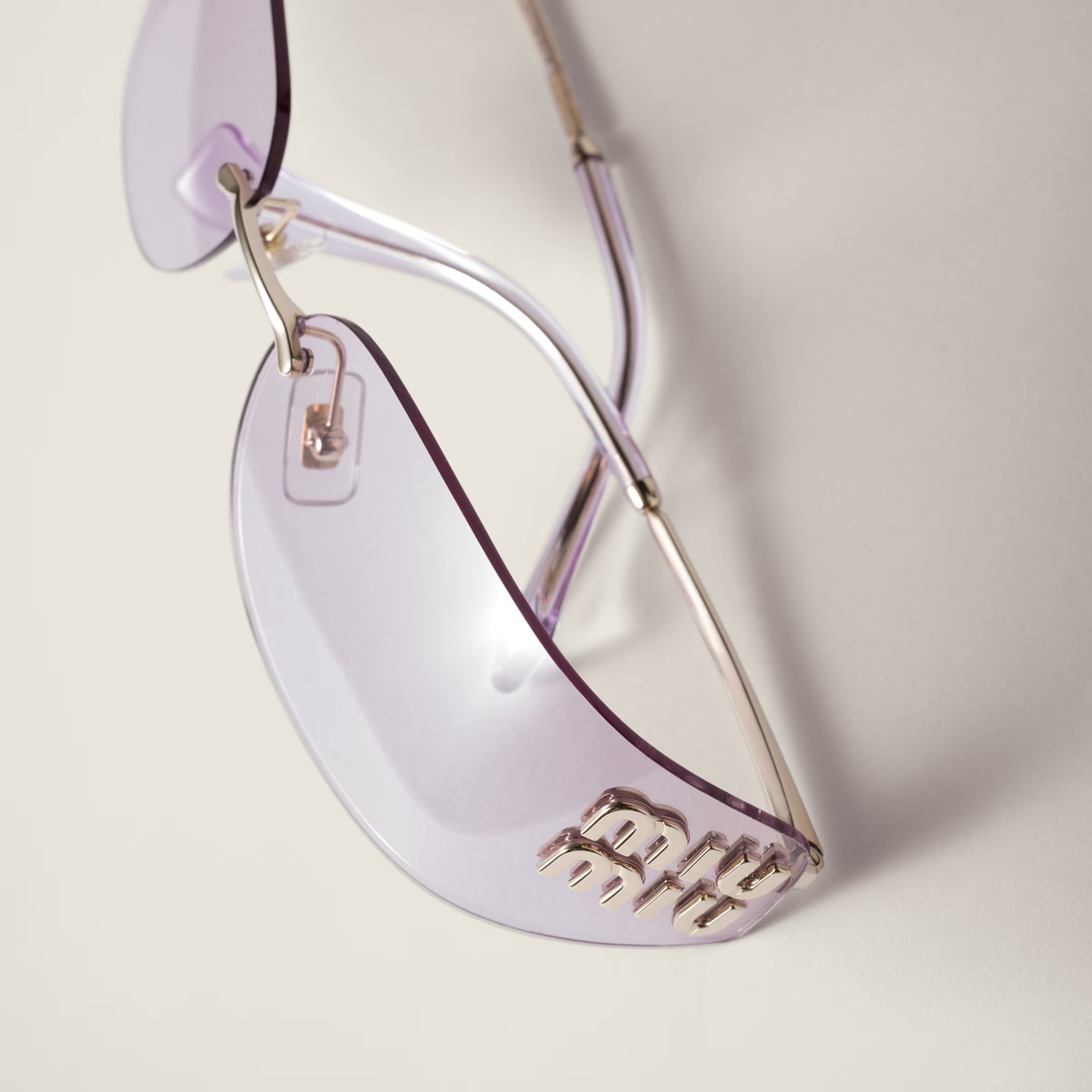 Lunettes de soleil MIU MIU MUZS Or pâle