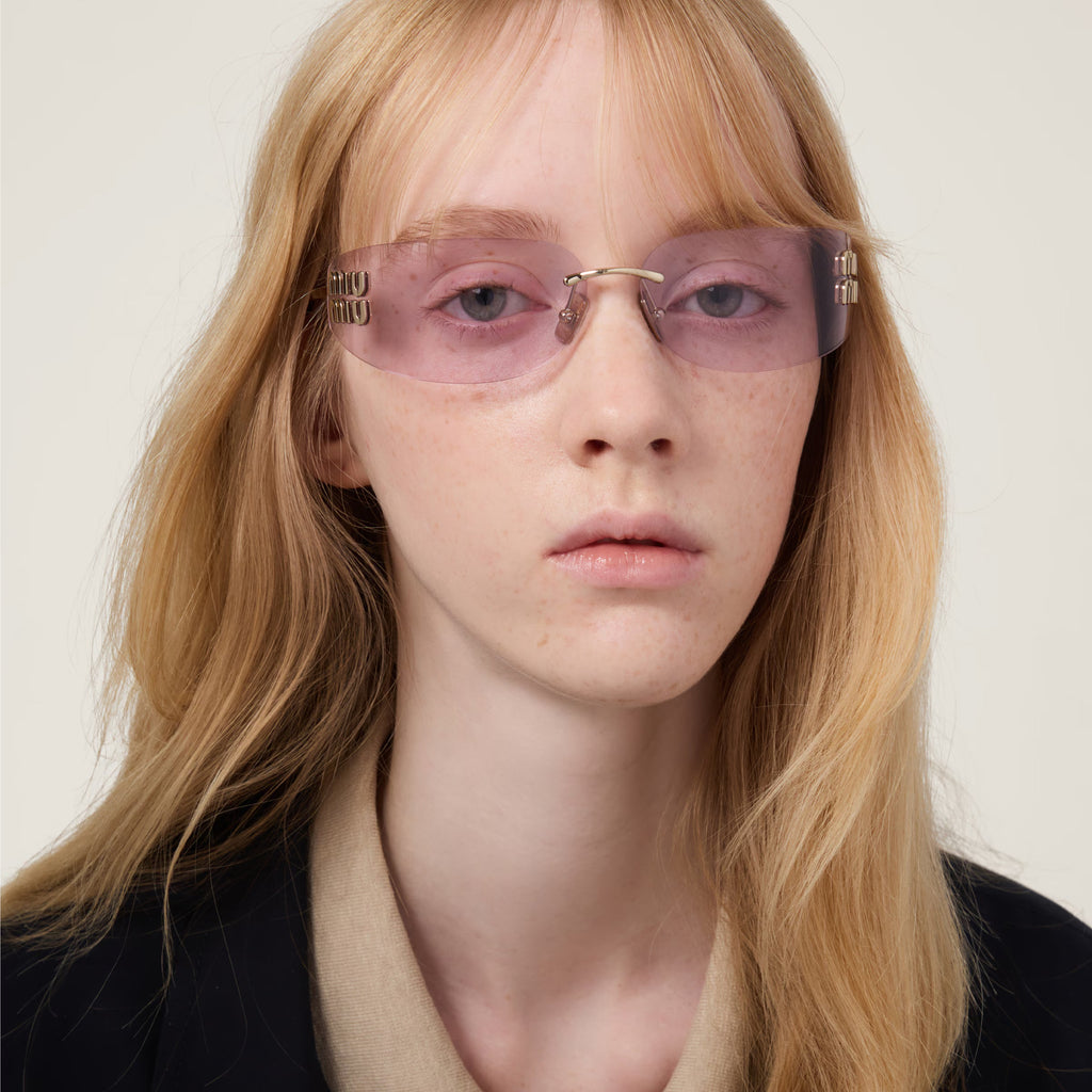 Lunettes de soleil MIU MIU MUZS Or pâle